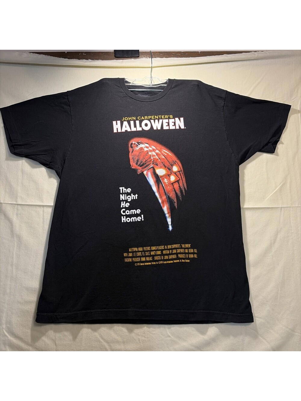 🔪 Halloween 1978 Classic Movie Poster XL Black T-shirt Michael Myers Carpenter